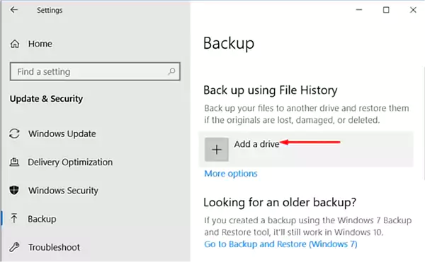 backup options