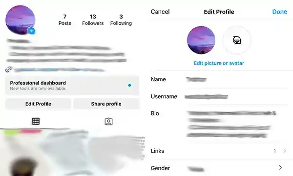 Edit profile >></figure></li>

</ul>



<ul>

<li>You will be prompted to snap a new photo or select one from your camera roll. <figure class=