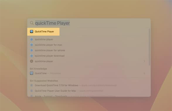 Open Quicktime player on Mac