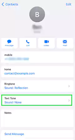 Tap on Text Tone