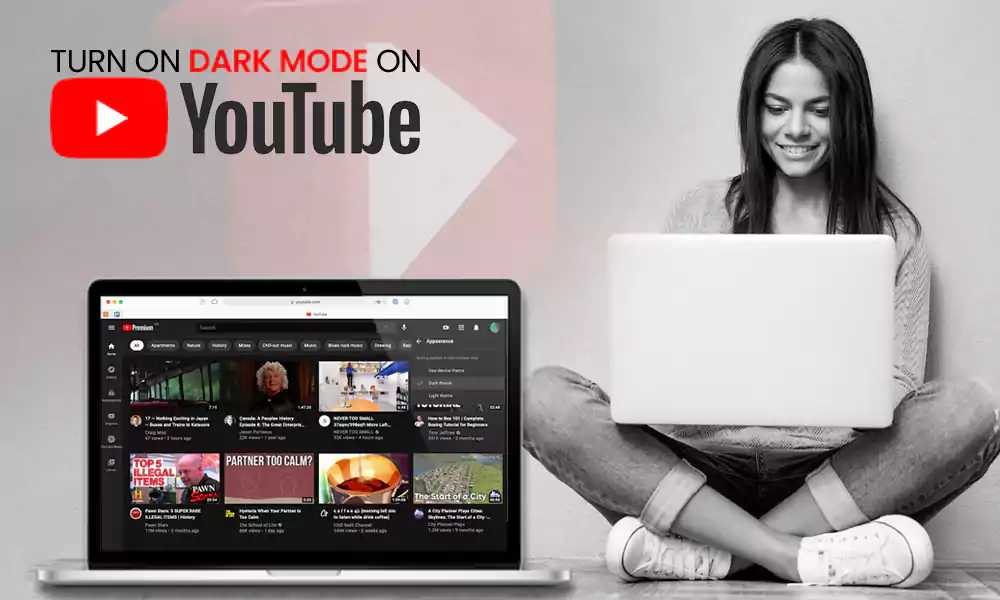 youtube turn on dark mode