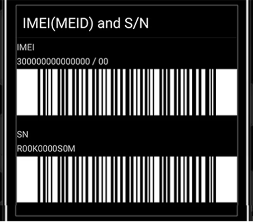 IMEI number.