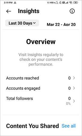 Insights page