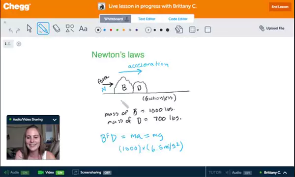 Live Tutoring on Chegg