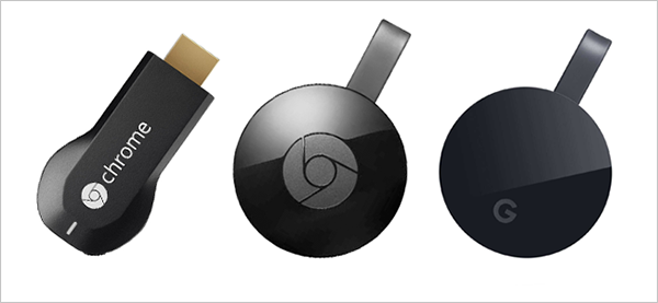 Old and new versions of Google Chromecast