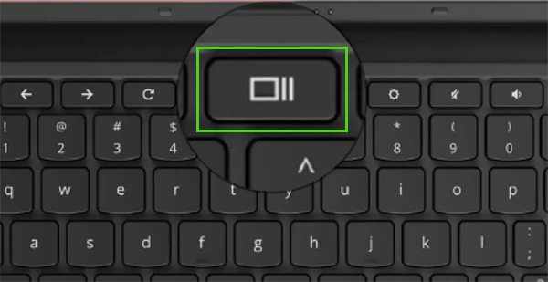 Show the Windows key on the Chromebook keyboard.