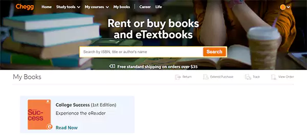 Chegg Books section