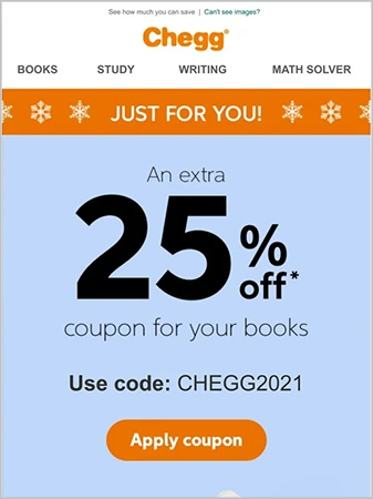 Chegg discount coupon