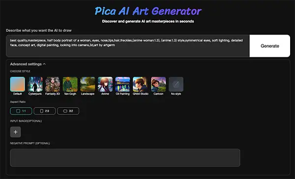 Pica AI to Generate