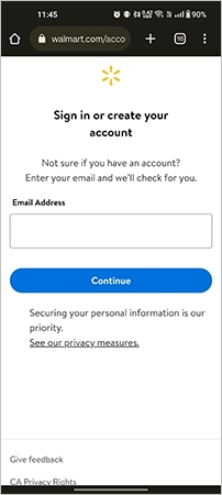 Sign in or create an account