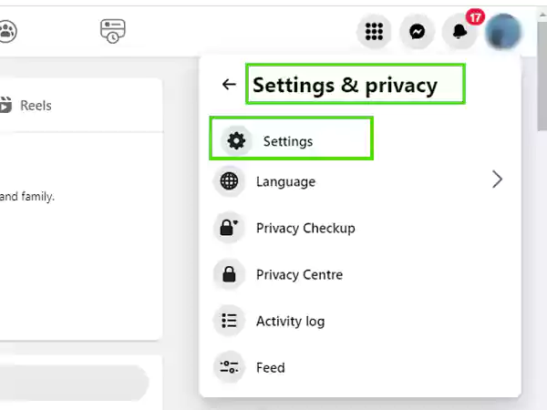 Tap on Settings > Settings and privacy” class=”wp-image-56324″></figure></li>
</ul>



<ul>
<li>From the column given on the left, tap on <strong>Personal details</strong>. <figure class=