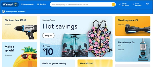 Walmart homepage