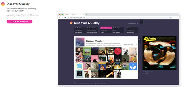 Discover Quickly Homepage