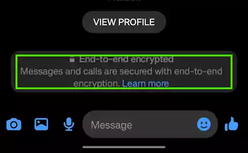 End-to-end encrypted text