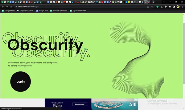 Obscurify Homepage