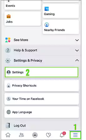 Tap on the menu and select Settings