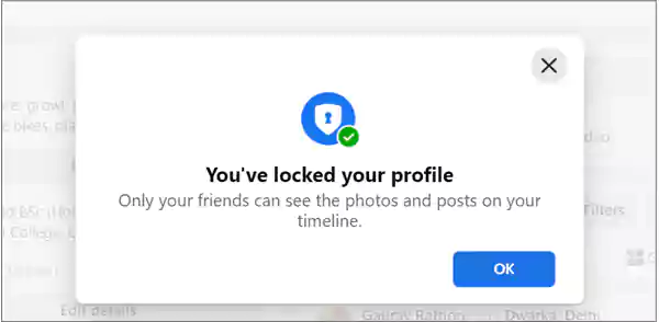 You’ve locked your profile