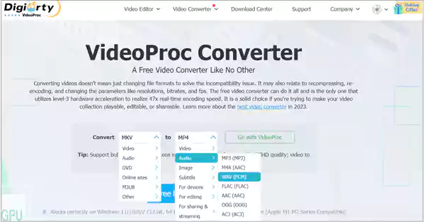 VideoProc Converter website