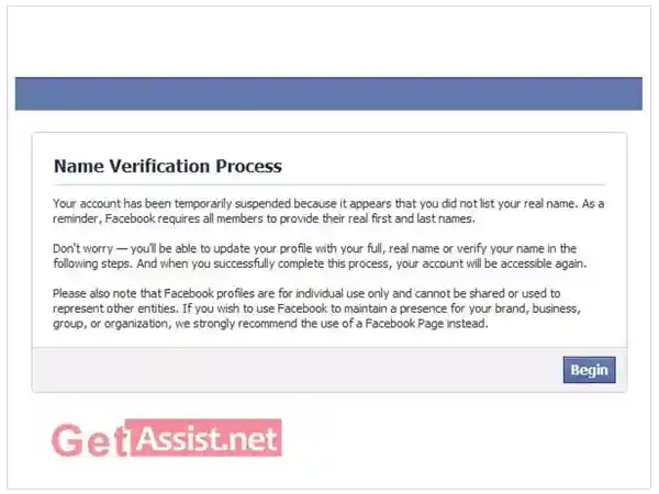 Facebook Name Verification Process