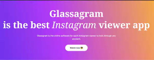 Glassagram homepage