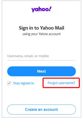 Go to Sign in page  click on Forgot username