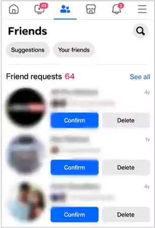 Pending friend requests