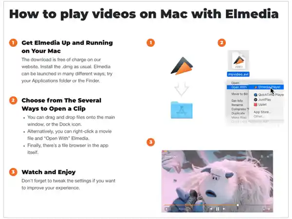 Process to Play Videos on Elmedia Player