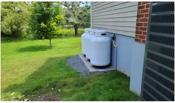 Propane Cylinder Placed Outside the Home