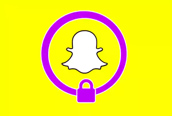 Purple ring on Snapchat with a lock