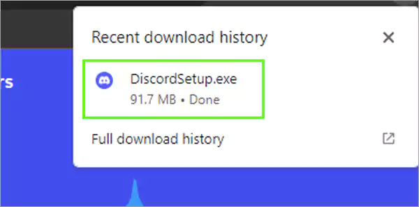 Discord setup file