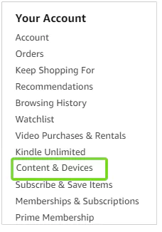 Select Content & Devices