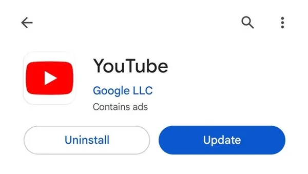 YouTube update Android