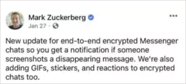 Mark Zuckerbergs Tweet