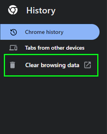 Choose Clear browsing data
