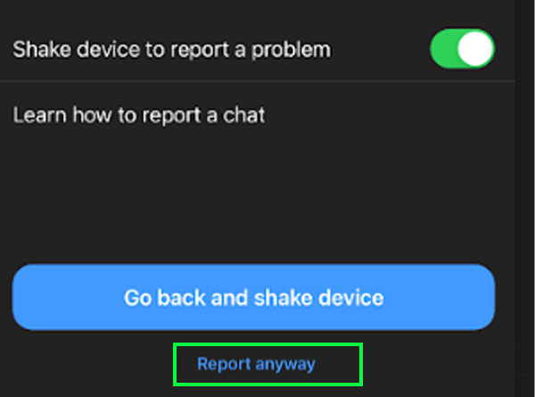 Report anyway