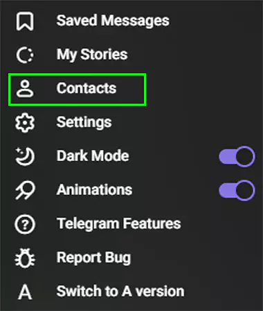 Click on Contacts