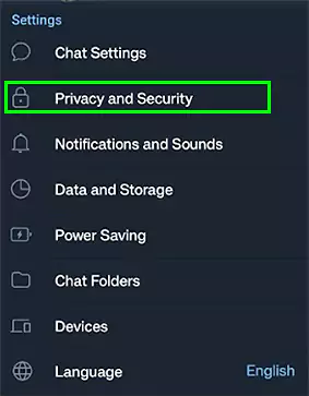 Select Privacy and Security