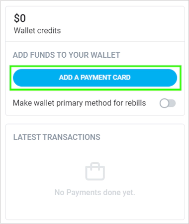 Add your payment card details