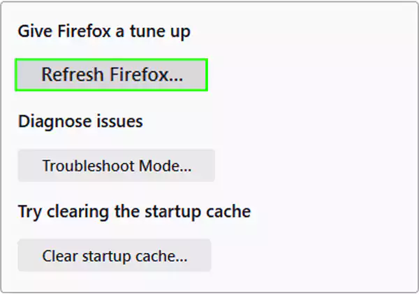 Hit the Refresh Firefox