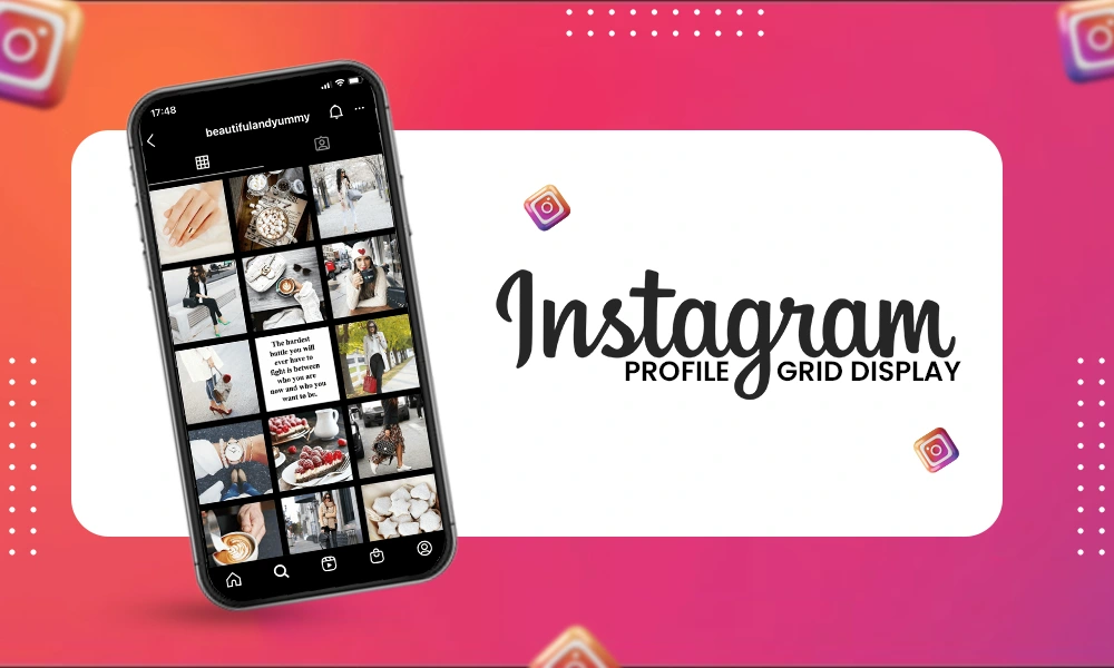 instagram profile grid display