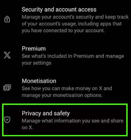 Choose Privacy and safety