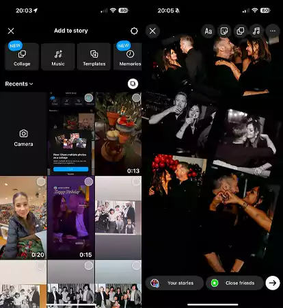 Instagram New Collage Stories Features