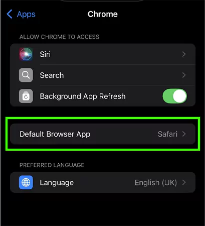 Tap to Default Browser App