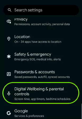 Digital Wellbeing and Parental Control