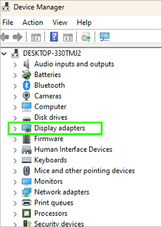 Select Display Adapters