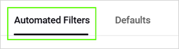 Automated Filters