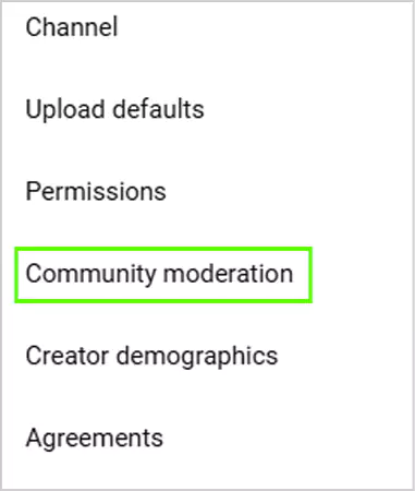 Choose Community Moderation