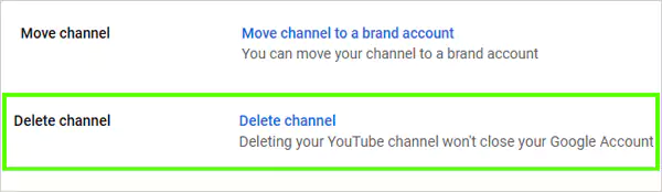 Delete Channel