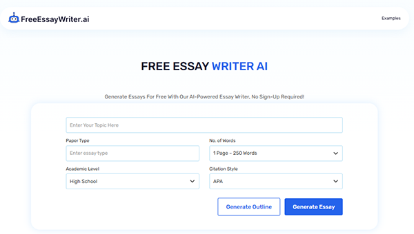 Free Essay writer AI