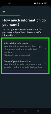 Choose the appropriate option